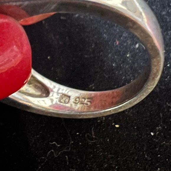 925 STERLING SILVER MULTI GEMSTONE SIGNED RING SIZE 7 - Picture 3 of 7